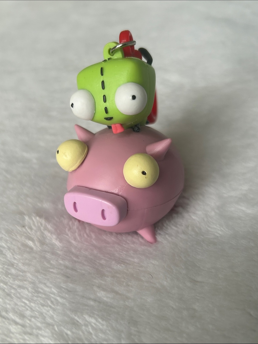Invader Zim GIR PINK PIG Keychain